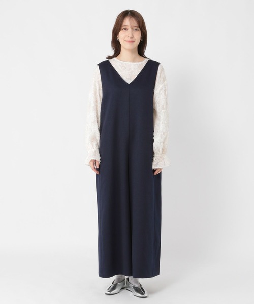 studio CLIP（スタディオクリップ）の「アイロンいらずサロペット《オケージョン2025AW》（その他パンツ・レディース・ブラック/ベージュ系その他/ネイビー・FREE/ﾌﾘｰ(L)/PF）」の19枚目の写真