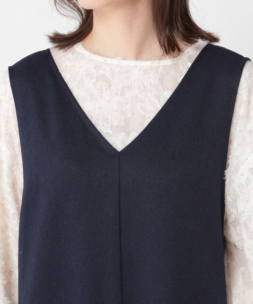 studio CLIP（スタディオクリップ）の「アイロンいらずサロペット《オケージョン2025AW》（その他パンツ・レディース・ブラック/ベージュ系その他/ネイビー・FREE/ﾌﾘｰ(L)/PF）」の22枚目の写真