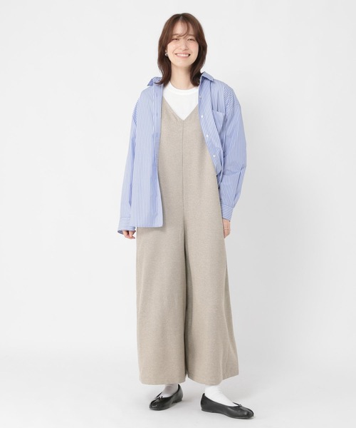 studio CLIP（スタディオクリップ）の「アイロンいらずサロペット《オケージョン2025AW》（その他パンツ・レディース・ブラック/ベージュ系その他/ネイビー・FREE/ﾌﾘｰ(L)/PF）」の5枚目の写真