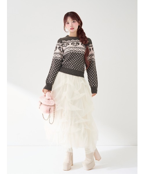 DDアーガイルニットトップス（ニット/セーター）｜Darich（ダーリッチ