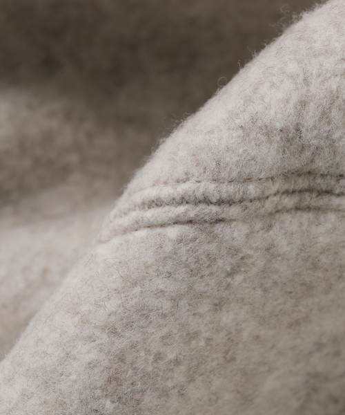 SEEALL（シーオール）の「【SEEALL/シーオール】SLIT SLEEVE SWEAT:スウェット（スウェット・レディース・ベージュ・MEDIUM）」の8枚目の写真