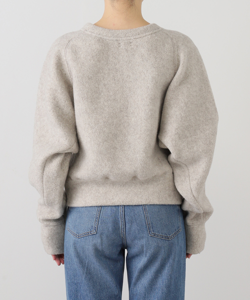 SEEALL（シーオール）の「【SEEALL/シーオール】SLIT SLEEVE SWEAT:スウェット（スウェット・レディース・ベージュ・MEDIUM）」の11枚目の写真