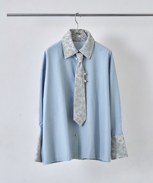 今期新品タグ付！ハレ★パーツ付ネクタイシャツ★hare 定価以下 パーツツキネクタイシャツ(HARE)（シャツ/ブラウス）｜HARE（ハレ）の