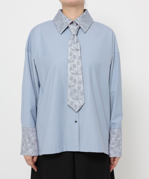 今期新品タグ付！ハレ★パーツ付ネクタイシャツ★hare 定価以下 パーツツキネクタイシャツ(HARE)（シャツ/ブラウス）｜HARE（ハレ）の