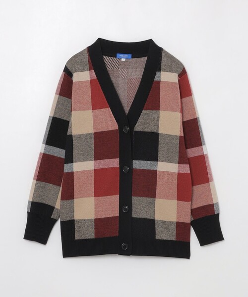 BLUE LABEL CRESTBRIDGE(ブルーレーベルクレストブリッジ)の「クレストブリッジチェックウーリージャカードカーディガン(カーディガン/ボレロ・レディース・ブラック/レッド/イエロー系その他3・38)」の11枚目の写真