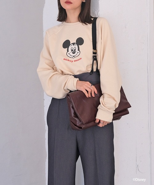 AKTE（アクテ）の「ミッキーマウススウェットプルオーバー（スウェット・レディース・オフホワイト/グレー・FREE）」の15枚目の写真