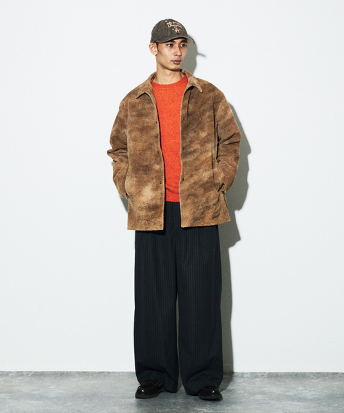 JOURNAL STANDARD（ジャーナルスタンダード）の「TRISECT2 / バッファロー ワイルド スエード カバーオール（ライダースジャケット・メンズ・ベージュ・MEDIUM/LARGE）」の9枚目の写真