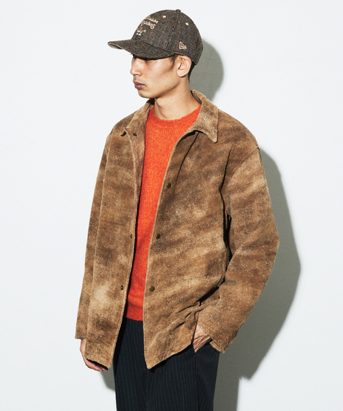 JOURNAL STANDARD（ジャーナルスタンダード）の「TRISECT2 / バッファロー ワイルド スエード カバーオール（ライダースジャケット・メンズ・ベージュ・MEDIUM/LARGE）」の14枚目の写真