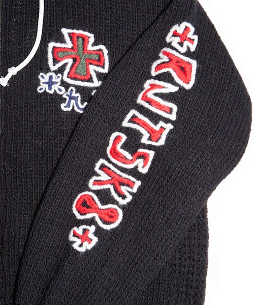 CONZ(コンズ)の「HAND KINITTED SK8 ZIP HOODIE(ニット/セーター・メンズ・ブラック・2/1)」の3枚目の写真