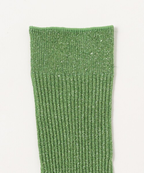 Ray BEAMS（レイビームス）の「グリッター リブ ソックス（ソックス/靴下・レディース・シルバー/ピンク/グリーン/ゴールド・ONE SIZE）」の5枚目の写真