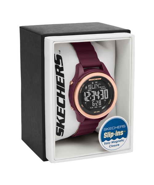 SKECHERS(スケッチャーズ)の「スケッチャーズ 腕時計 レディース デジタル シリコン SR6348(デジタル腕時計・レディース・バーガンディー・FREE)」の5枚目の写真