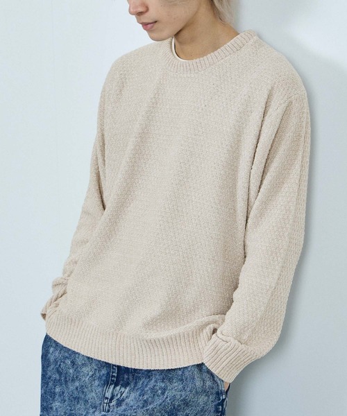 NAVY(ネイビー)の「【NAVY / ネイビー】トロリカノコモールニット フェイクレイヤードプルオーバー(ニット/セーター・メンズ・レッド系その他/ブルー/ブラック/ベージュ・XL/L/M/S)」の2枚目の写真