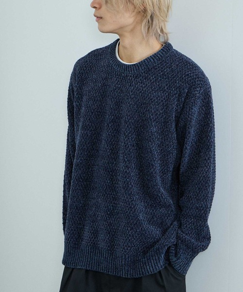 NAVY(ネイビー)の「【NAVY / ネイビー】トロリカノコモールニット フェイクレイヤードプルオーバー(ニット/セーター・メンズ・レッド系その他/ブルー/ブラック/ベージュ・XL/L/M/S)」の3枚目の写真