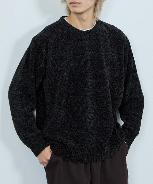 NAVY(ネイビー)の「【NAVY / ネイビー】トロリカノコモールニット フェイクレイヤードプルオーバー(ニット/セーター・メンズ・レッド系その他/ブルー/ブラック/ベージュ・XL/L/M/S)」の5枚目の写真