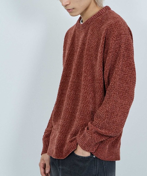 NAVY(ネイビー)の「【NAVY / ネイビー】トロリカノコモールニット フェイクレイヤードプルオーバー(ニット/セーター・メンズ・レッド系その他/ブルー/ブラック/ベージュ・XL/L/M/S)」の7枚目の写真