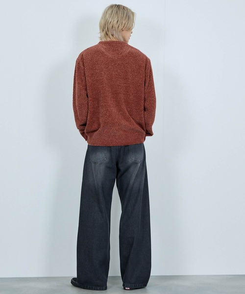 NAVY(ネイビー)の「【NAVY / ネイビー】トロリカノコモールニット フェイクレイヤードプルオーバー(ニット/セーター・メンズ・レッド系その他/ブルー/ブラック/ベージュ・XL/L/M/S)」の8枚目の写真