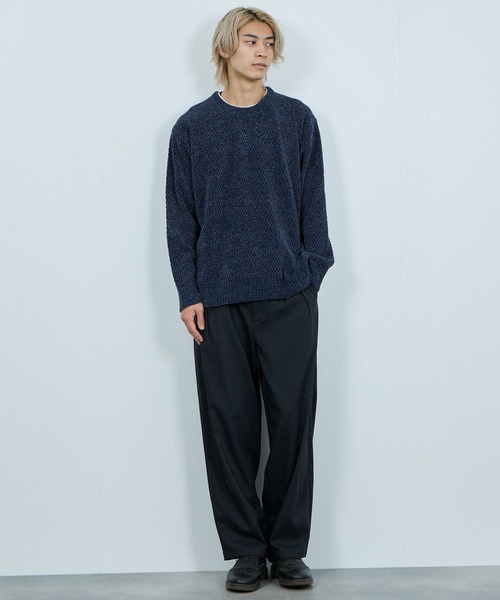 NAVY(ネイビー)の「【NAVY / ネイビー】トロリカノコモールニット フェイクレイヤードプルオーバー(ニット/セーター・メンズ・レッド系その他/ブルー/ブラック/ベージュ・XL/L/M/S)」の11枚目の写真
