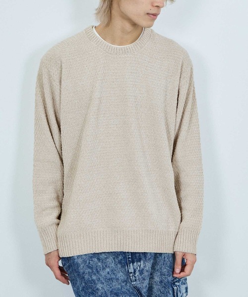 NAVY(ネイビー)の「【NAVY / ネイビー】トロリカノコモールニット フェイクレイヤードプルオーバー(ニット/セーター・メンズ・レッド系その他/ブルー/ブラック/ベージュ・XL/L/M/S)」の12枚目の写真