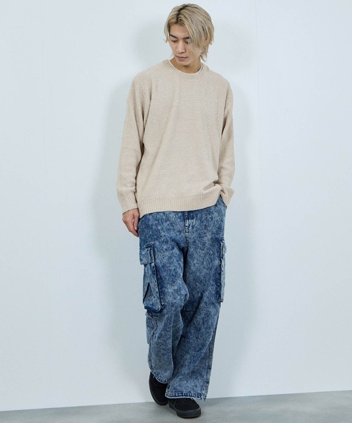 NAVY(ネイビー)の「【NAVY / ネイビー】トロリカノコモールニット フェイクレイヤードプルオーバー(ニット/セーター・メンズ・レッド系その他/ブルー/ブラック/ベージュ・XL/L/M/S)」の14枚目の写真