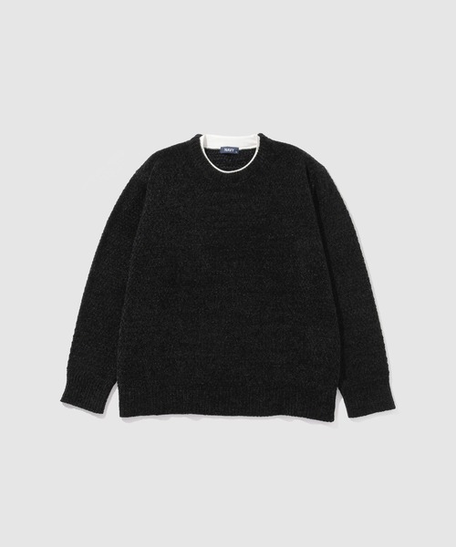 NAVY(ネイビー)の「【NAVY / ネイビー】トロリカノコモールニット フェイクレイヤードプルオーバー(ニット/セーター・メンズ・レッド系その他/ブルー/ブラック/ベージュ・XL/L/M/S)」の15枚目の写真