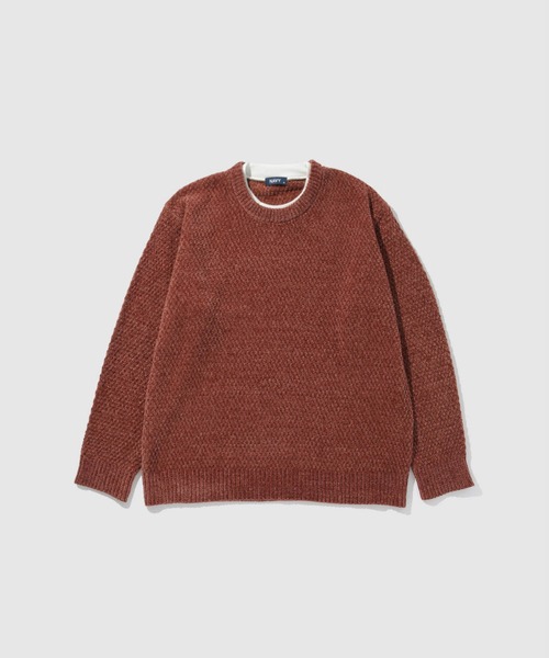 NAVY(ネイビー)の「【NAVY / ネイビー】トロリカノコモールニット フェイクレイヤードプルオーバー(ニット/セーター・メンズ・レッド系その他/ブルー/ブラック/ベージュ・XL/L/M/S)」の16枚目の写真