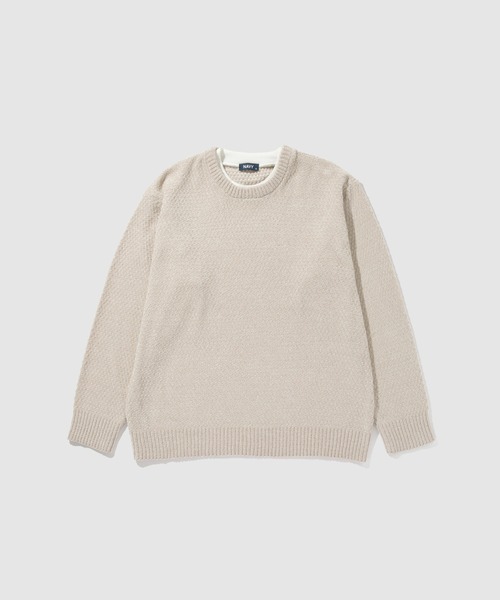NAVY(ネイビー)の「【NAVY / ネイビー】トロリカノコモールニット フェイクレイヤードプルオーバー(ニット/セーター・メンズ・レッド系その他/ブルー/ブラック/ベージュ・XL/L/M/S)」の18枚目の写真