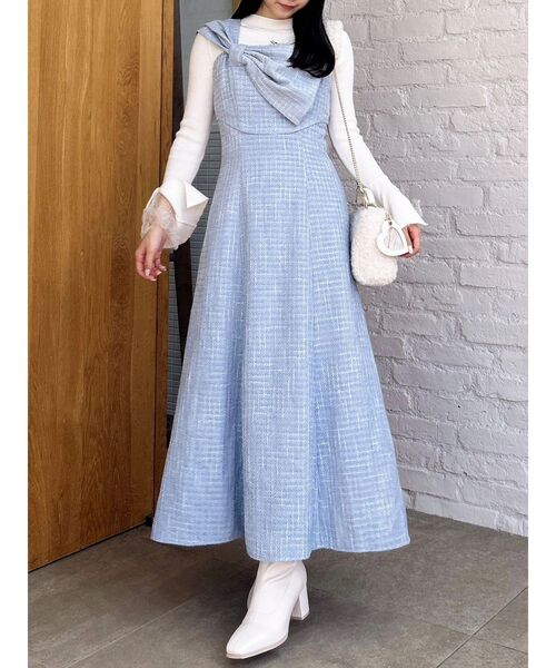 dazzlin（ダズリン）の「ビッグリボンレイヤードワンピース