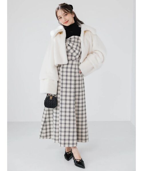 ビッグリボンレイヤードワンピース（ワンピース）｜dazzlin（ダズリン