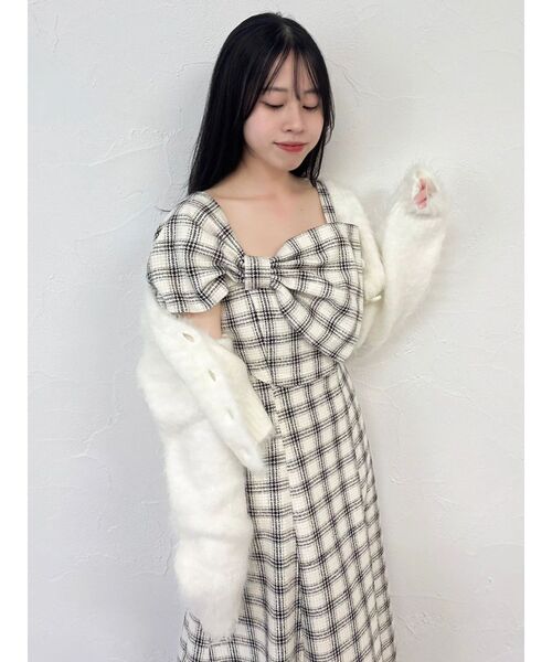 ビッグリボンレイヤードワンピース（ワンピース）｜dazzlin（ダズリン