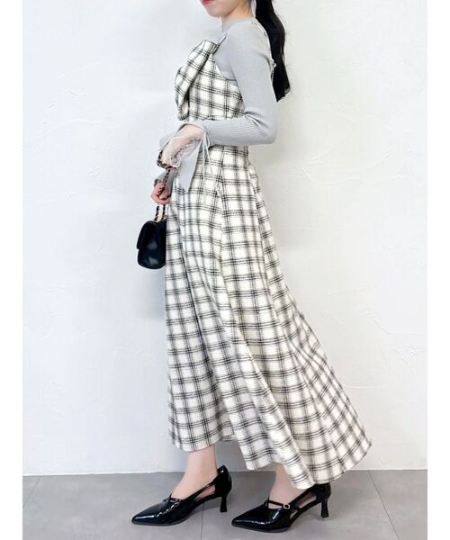 セール】ビッグリボンレイヤードワンピース（ワンピース）｜dazzlin