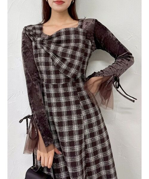 ビッグリボンレイヤードワンピース（ワンピース）｜dazzlin（ダズリン