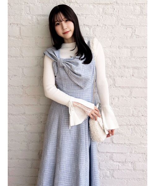 dazzlin（ダズリン）の「ビッグリボンレイヤードワンピース