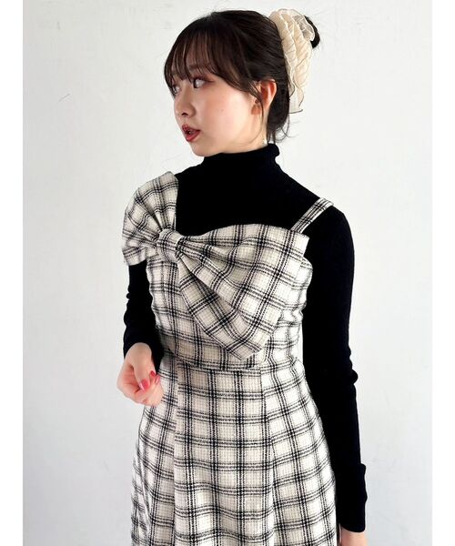 ビッグリボンレイヤードワンピース（ワンピース）｜dazzlin（ダズリン