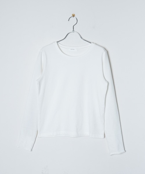 SOLAMONAT(ソラモナ)の「ミニ裏毛 ベーシッククルーネックカットソー(Tシャツ/カットソー・レディース・ホワイト/ブラック・L/M)」の15枚目の写真