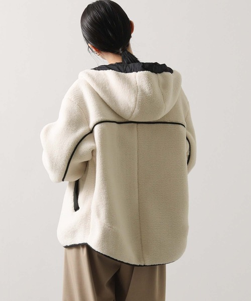 セール】ボアバイカラーフードジャケット（その他アウター）｜Gready