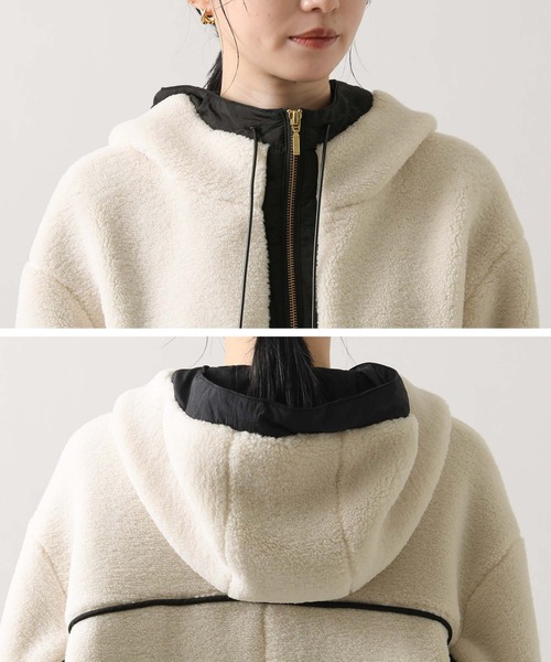 ◉週末までの限定価格！！◉ ボアバイカラーフードジャケット Gready Brilliant（グレディブリリアン）の「ボアバイカラーフード