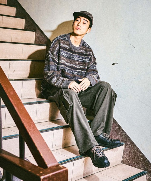 niko and...（ニコアンド）の「TRフラノワイドカーゴパンツ（カーゴパンツ・メンズ・チャコール/カーキ・MEDIUM/LARGE）」の3枚目の写真