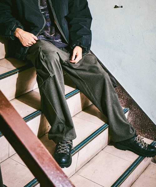 niko and...（ニコアンド）の「TRフラノワイドカーゴパンツ（カーゴパンツ・メンズ・チャコール/カーキ・MEDIUM/LARGE）」の7枚目の写真