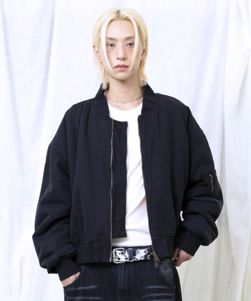 GLACK(グラック)の「GJ068 レトロ MA-1 ボンバージャケット (ブラック)(ブルゾン・レディース・その他・MEDIUM/LARGE)」の4枚目の写真