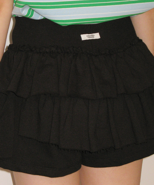 RONRON(ロンロン)の「IRREGULAR RUFFLE PANTSKIRT BLACK(その他パンツ・レディース・その他・FREE)」の3枚目の写真