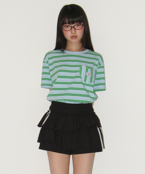 RONRON(ロンロン)の「IRREGULAR RUFFLE PANTSKIRT BLACK(その他パンツ・レディース・その他・FREE)」の4枚目の写真