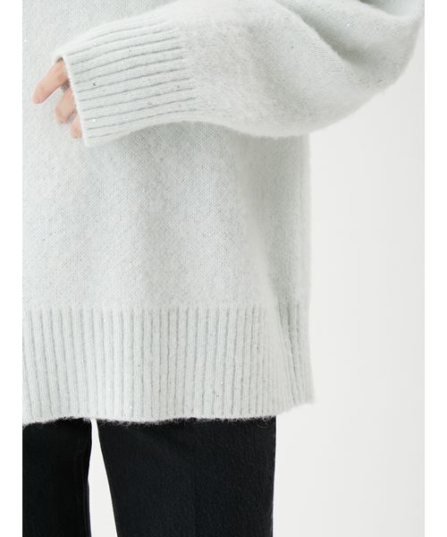 セール】スパンコールVネックシャギーニット（ニット/セーター）｜Mila