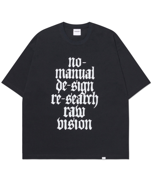 NOMANUAL(NOMANUAL)の「RAW VISION T-SHIRT - BLACK(Tシャツ/カットソー・レディース・その他・X-LARGE/SMALL/MEDIUM/LARGE)」の1枚目の写真