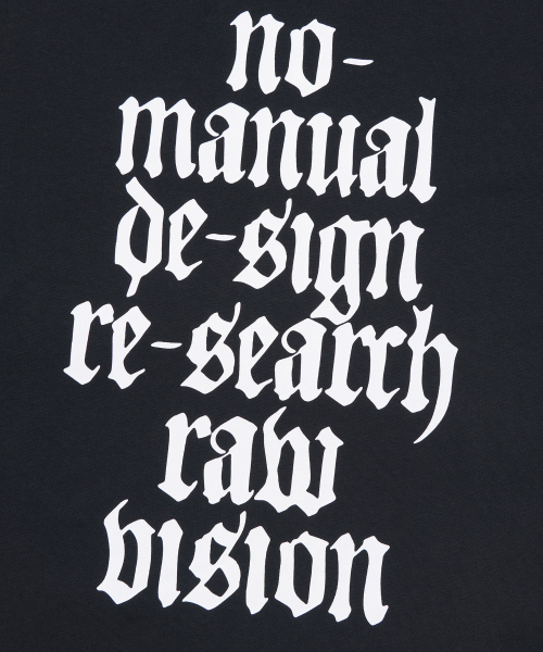 NOMANUAL(NOMANUAL)の「RAW VISION T-SHIRT - BLACK(Tシャツ/カットソー・レディース・その他・X-LARGE/SMALL/MEDIUM/LARGE)」の7枚目の写真