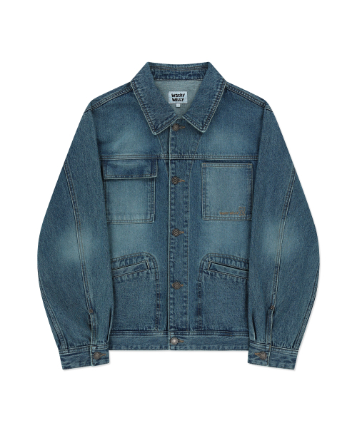 Wacky WiLLy（ワッキーウィリー）の「デニムトラッカージャケットブルー（デニムジャケット・レディース・その他・SMALL/MEDIUM/LARGE/X-LARGE）」の2枚目の写真