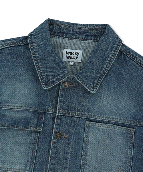 Wacky WiLLy（ワッキーウィリー）の「デニムトラッカージャケットブルー（デニムジャケット・レディース・その他・SMALL/MEDIUM/LARGE/X-LARGE）」の5枚目の写真