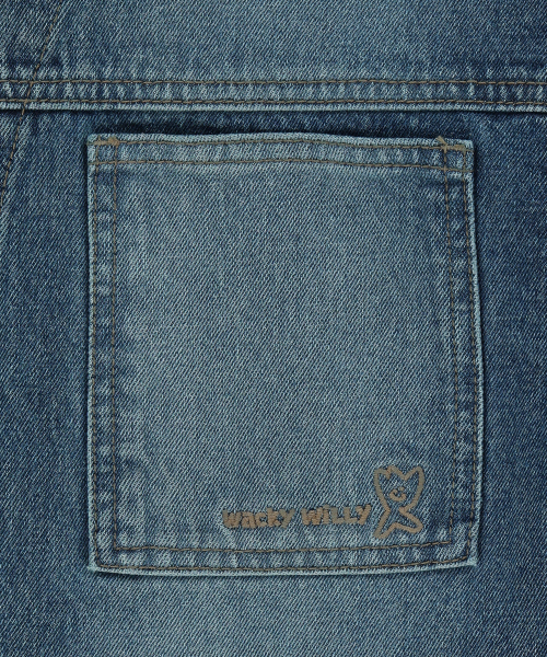 Wacky WiLLy（ワッキーウィリー）の「デニムトラッカージャケットブルー（デニムジャケット・レディース・その他・SMALL/MEDIUM/LARGE/X-LARGE）」の6枚目の写真