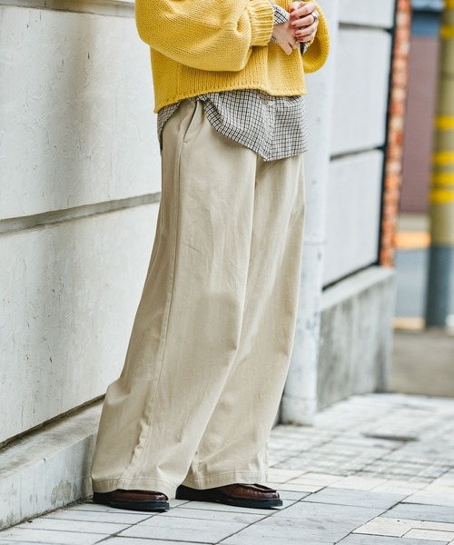 GEORGE'S（ジョージズ）の「起毛ツイルパンツ（その他パンツ・レディース・ベージュ/アイボリー/ブラック・SMALL/MEDIUM）」の2枚目の写真