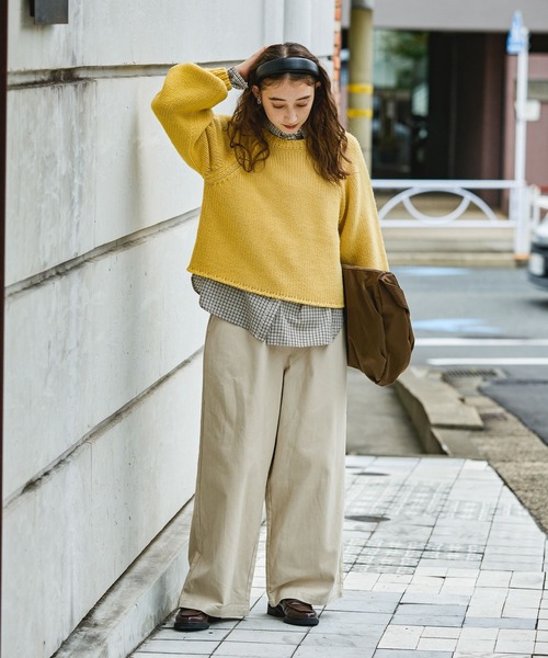 GEORGE'S（ジョージズ）の「起毛ツイルパンツ（その他パンツ・レディース・ベージュ/アイボリー/ブラック・SMALL/MEDIUM）」の7枚目の写真