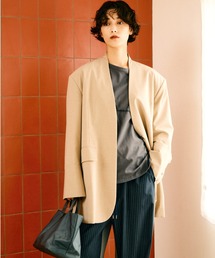 null.（ヌル）の「オーバーノーカラージャケット（ノーカラージャケット）」